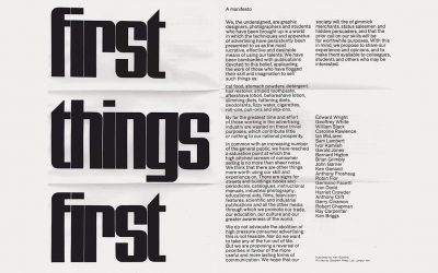 First Thing First – Manifesto del design 1964 (italiano)